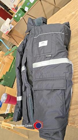 2 x pieces of work ware, bib and brace and jacket, as new