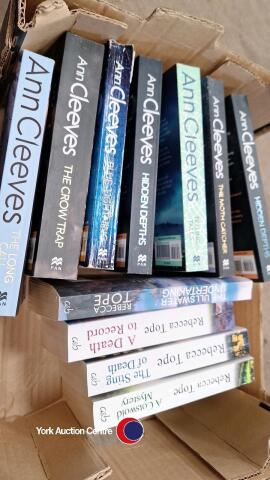 Box of fiction books