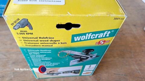 Wolfcraft electric Universal Wood Shaver, boxed with instructions