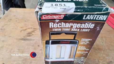 Coleman rechargeable area light, boxed