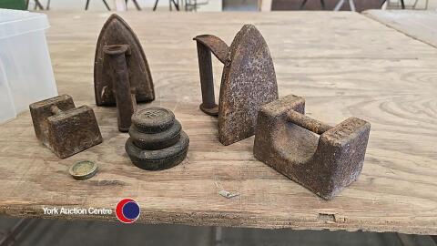 Old weights and flat irons