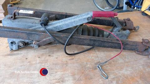Car tow frame for behind motorhome