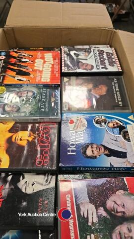Large box of DVDs and box sets