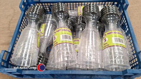 75 plastic wine glasses, new