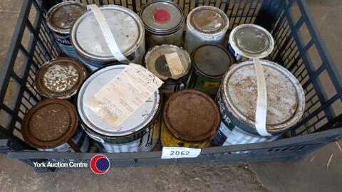 Tray of paints