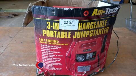 3 in 1 portable jump starter