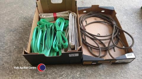 Wire slings and straps for towing