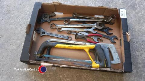 Hack saws and miscellaneous spanners.
