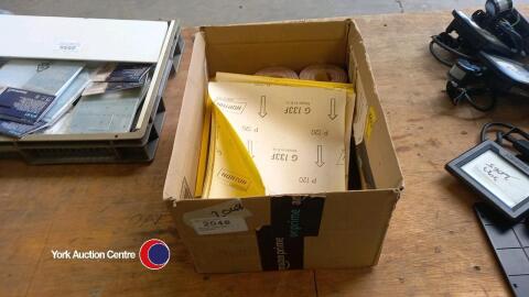 Box of assorted sandpaper
