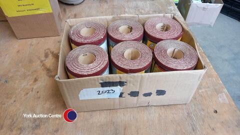 6 x rolls of coarse sandpaper, 5m x 115mm