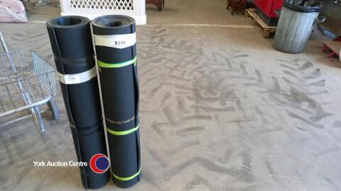 2 x rubber electrical safety mats