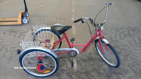 Adults tricycle with gears and basket
