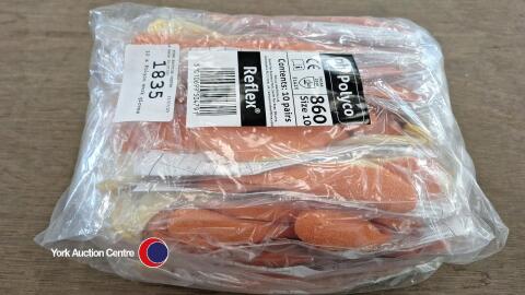 10 x Polyco work gloves