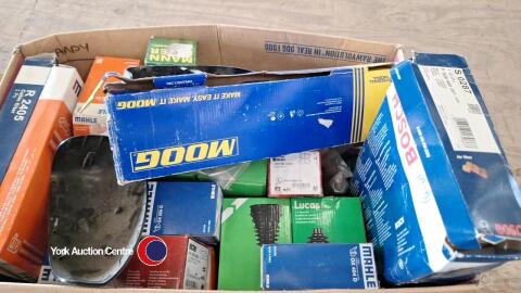 Box of car parts