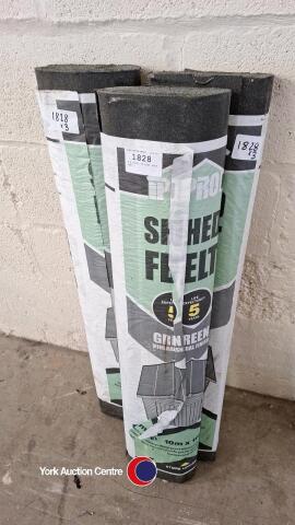 3 x rolls of flat roof felt