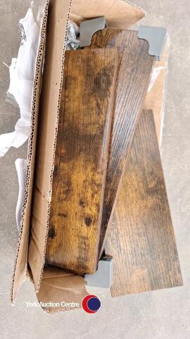 3 x industrial style shelves