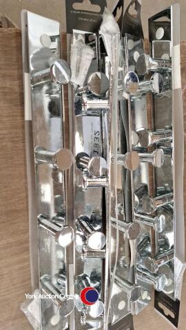 Quantity of new chrome coat racks