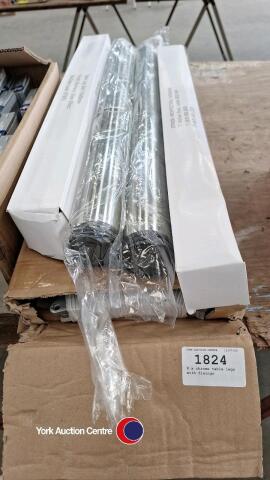 8 x chrome table legs with fixings