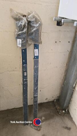 Pair of large metal wood clamps