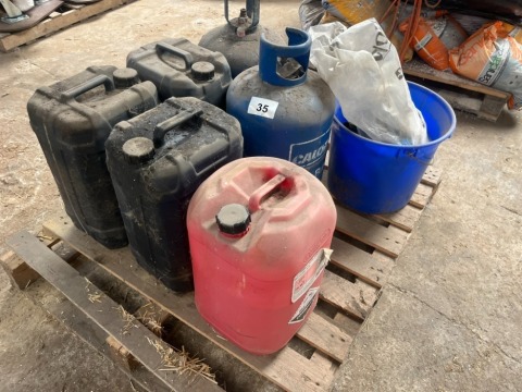 Gas bottles, oil and pipe fittings