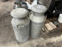 2 x milk churns - 2