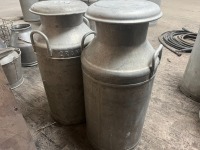 2 x milk churns - 2