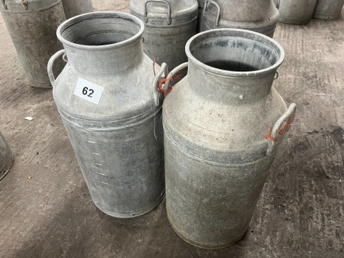 2 x milk churns, no lids