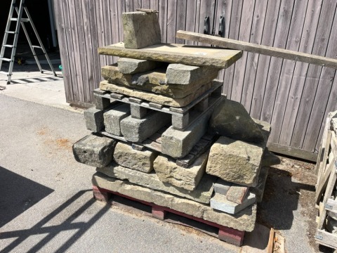 Pallet of stones