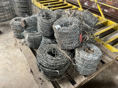 Pallet of barbed wire