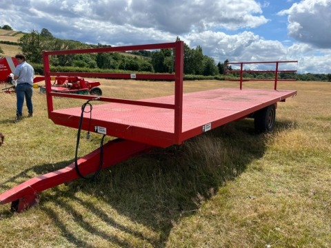 Triffitt 21ft single axle bale trailer, c/w front and rear ladder