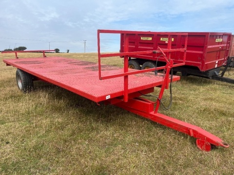Triffitt 21ft single axle bale trailer, c/w front and rear ladder