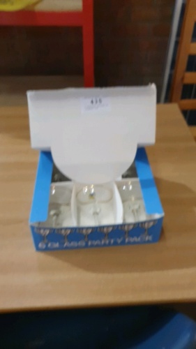 6 Babycham glasses in original box