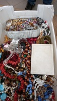 Box of watches, rings and necklaces