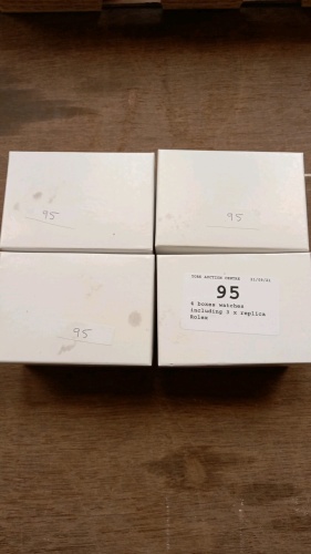 4 boxes watches including 3 x replica Rolex