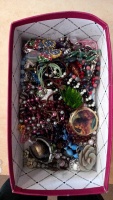 Box of costume jewellery